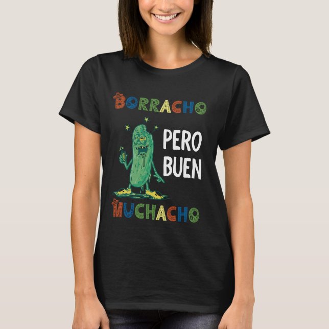 T-shirt Conception amusante de chiche mexicaine - Borracho (Devant)
