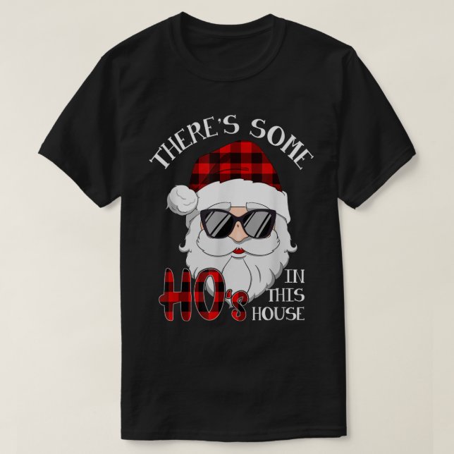 T-shirt Conception amusante de Noël avec un Père Noël à ca (Design devant)