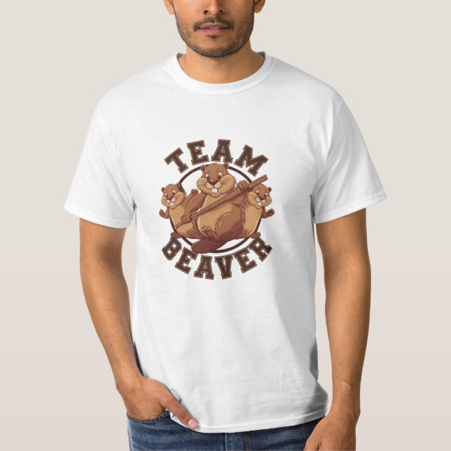 T-shirt Conception amusante inspirée du castor (Devant)