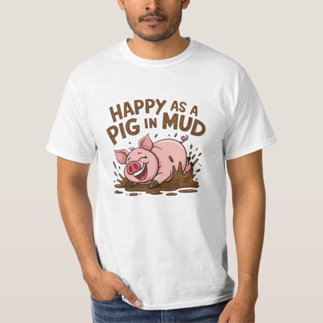 T-shirt Conception amusante inspirée du cochon (Devant)