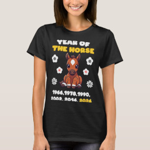 T-shirt Conception année du cheval animal de la zodiac mig