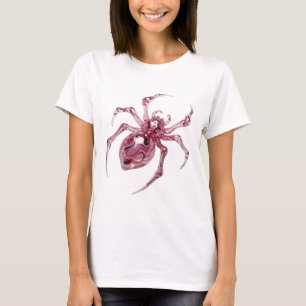 T-shirt Conception araignée en verre rose vif