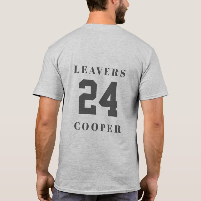 T-shirt Conception arrière 24 avec nom personnalisé (Dos)