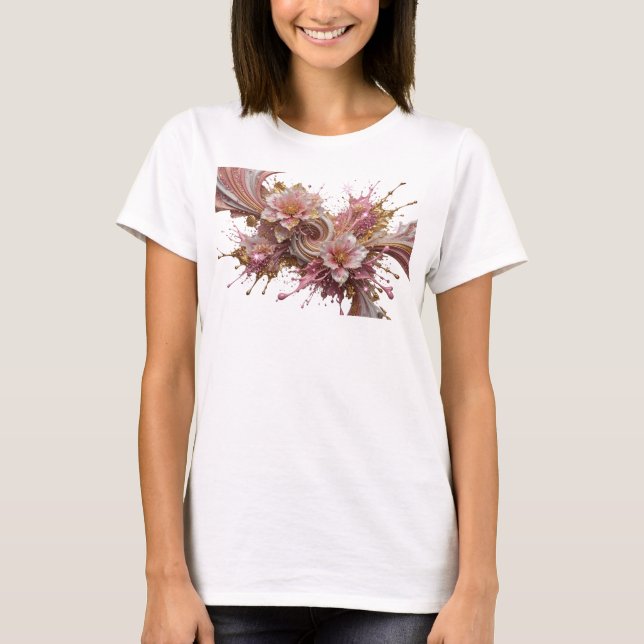 T-shirt Conception ART ABSTRAIT Dynamic Gold (Devant)