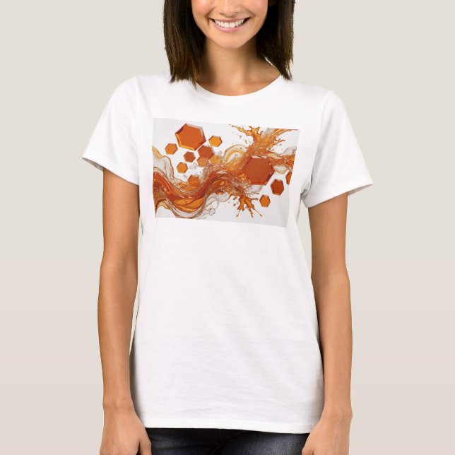 T-shirt Conception ART ABSTRAIT Orange Crisp v2 (Devant)