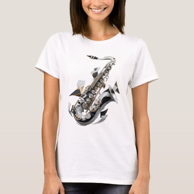 T-shirt Conception artistique argent ART ABSTRAIT (Devant)