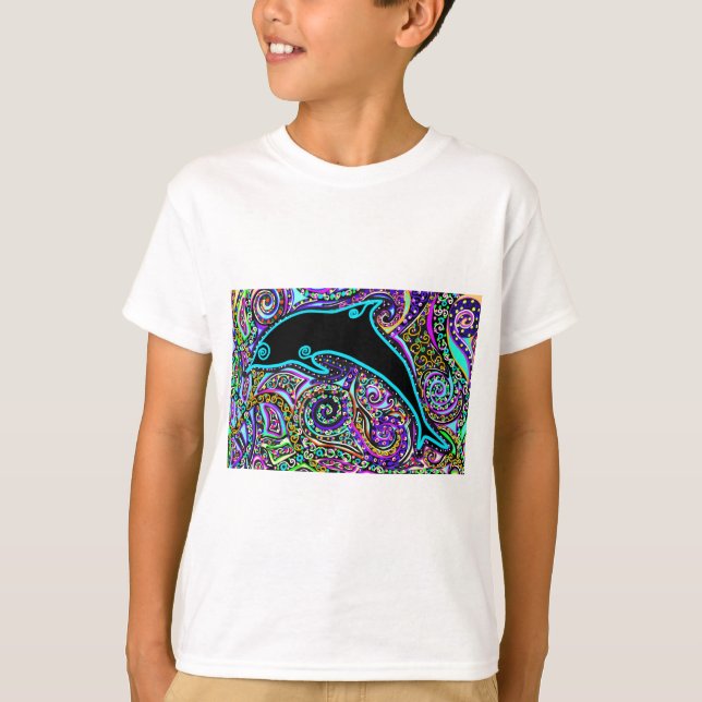 T-shirt Conception artistique de dauphin (Devant)