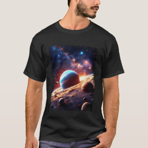 T-shirt Conception artistique de l'univers des planètes et