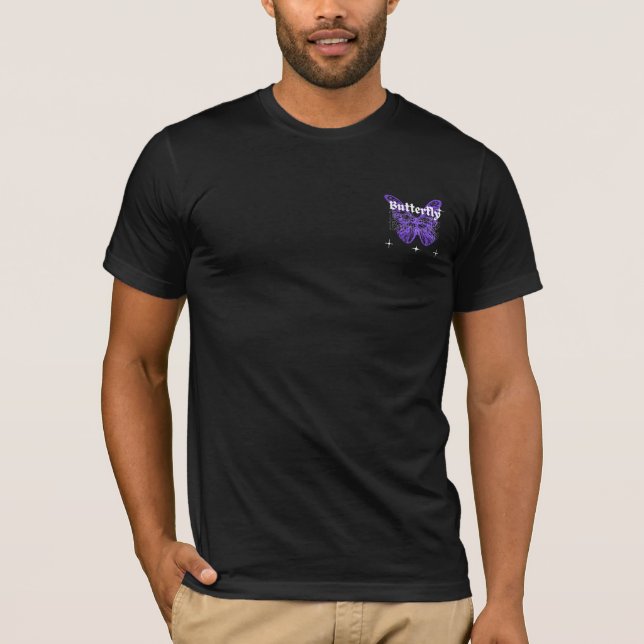 T-shirt conception artistique de papillon mignon (Devant)