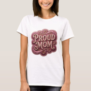 T-shirt Conception artistique Gold PROUD MOM en gras