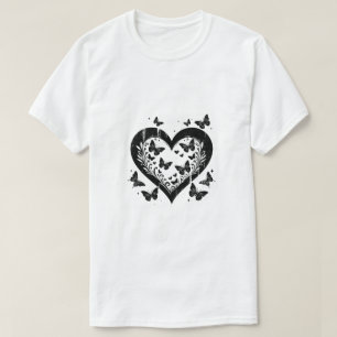 T-shirt Conception artistique noir blanc