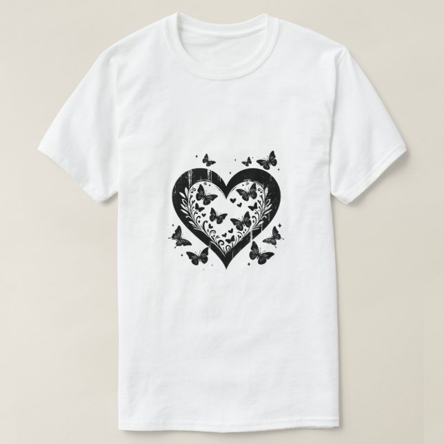 T-shirt Conception artistique noir blanc (Design devant)