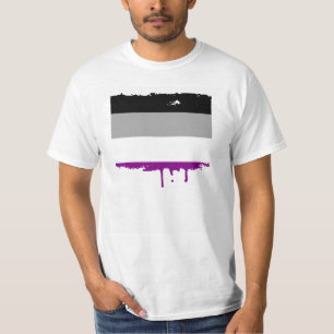 T-SHIRT CONCEPTION ASEXUELLE DE RAYURES DE FIERTÉ