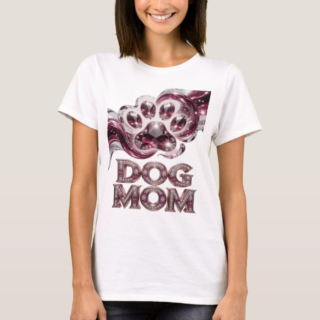T-shirt Conception audacieuse Classic Silver DOG MOM (Devant)