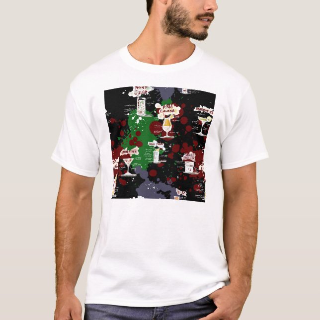 T-shirt Conception audacieuse de recette de boissons de (Devant)