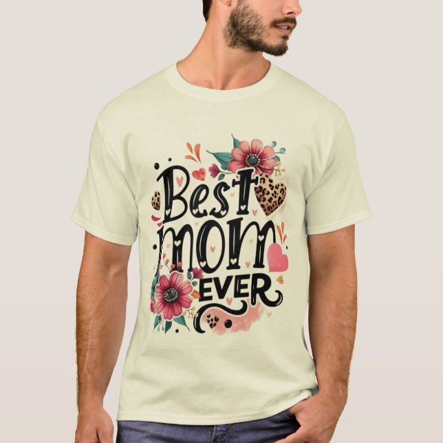 T-shirt conception audacieuse et magnifique "Meilleure Mam (Devant)