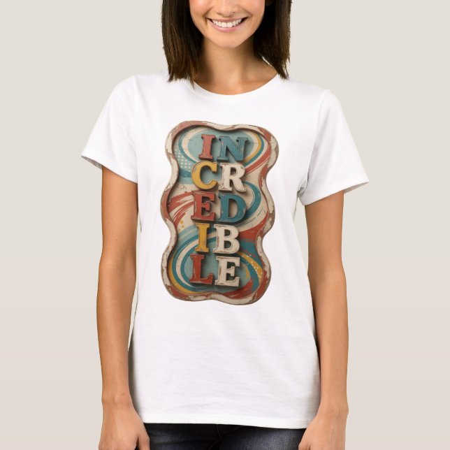 T-shirt Conception audacieuse INCROYABLE jaune croquant (Devant)