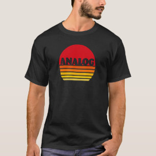 T-shirt Conception audio esthétique Analogique Sunset Retr