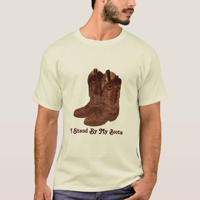 T-shirt Conception authentique des bottes de cowboy Wrangl (Devant)