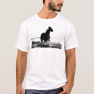 T-shirt Conception Avant Et Arrière À Cheval Mens