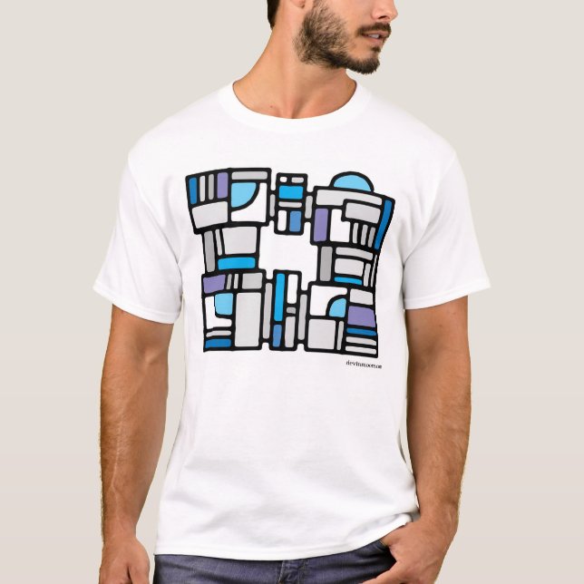 T-shirt Conception avec les arcs 007 de bleu (Devant)