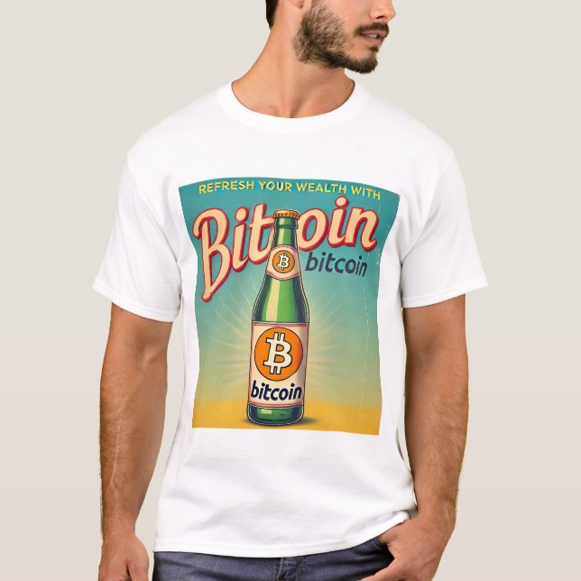 T-shirt Conception Bitcoin BTC Cryptodevise d'inspiration  (Devant)