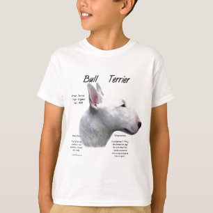T-shirt Conception (blanche) d'histoire de bull-terrier