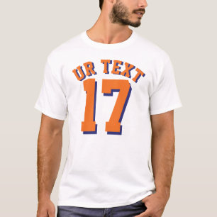 T-shirt Conception blanche et orange du Jersey de sports