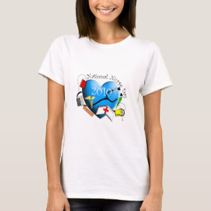 T-shirt Conception bleue de coeur de jour national