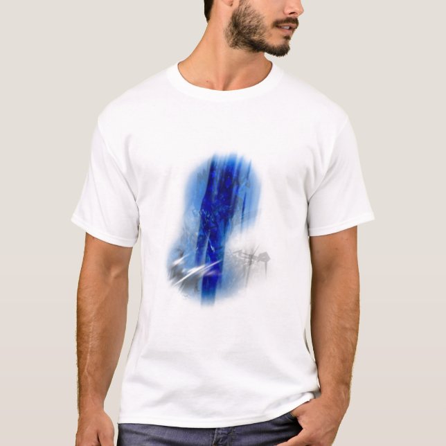 T-shirt Conception bleue fraîche (Devant)