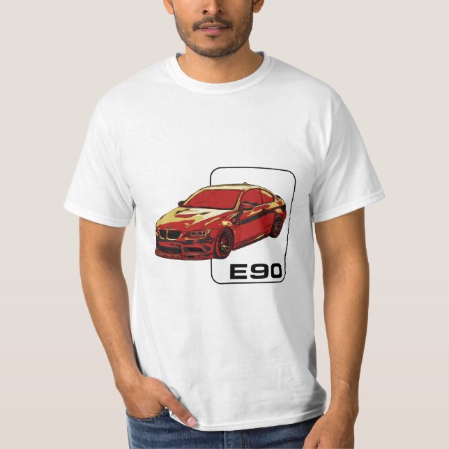T-shirt Conception BMW E90 M3 - Rouge (Devant)