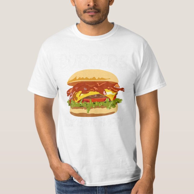 T-shirt Conception Burger Hommes Femmes (Devant)