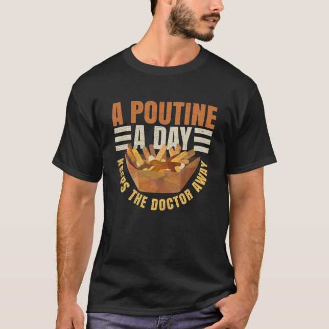 T-shirt Conception Canadienne De Poutine Pour Un Lov Canad (Devant)