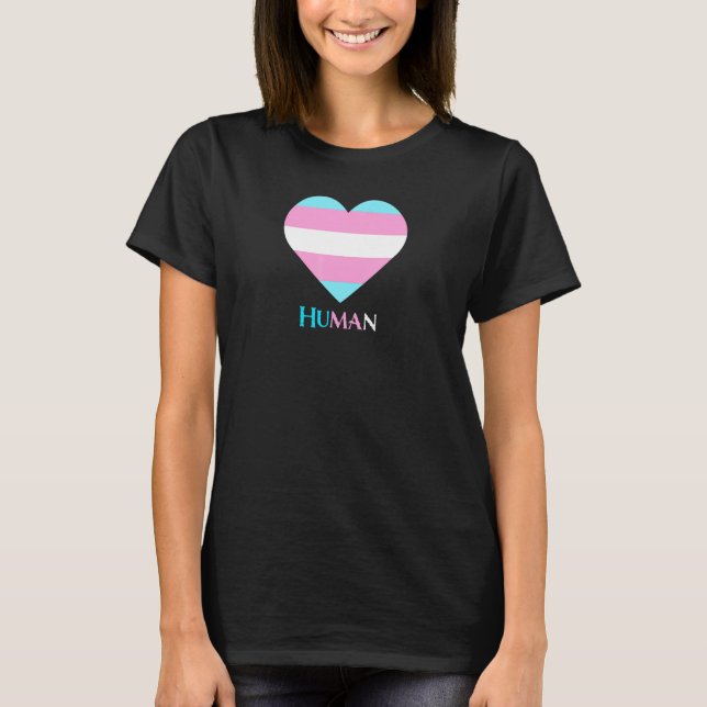 T-shirt Conception cardiaque transgenre humain (Devant)