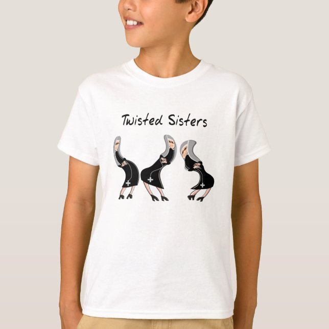 T-shirt Conception catholique "a tordu soeurs" de cadeaux (Devant)
