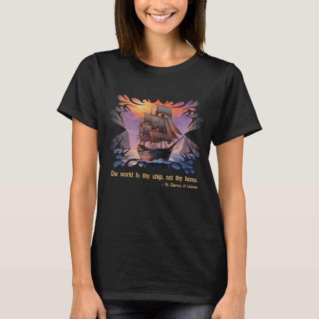 T-shirt Conception catholique de Ste Thérèse de Lisieux  (Devant)
