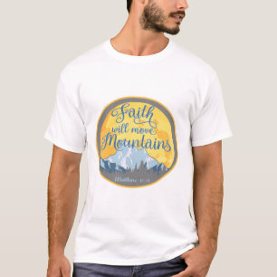 T-shirt Conception chrétienne de déplacement de montagnes 