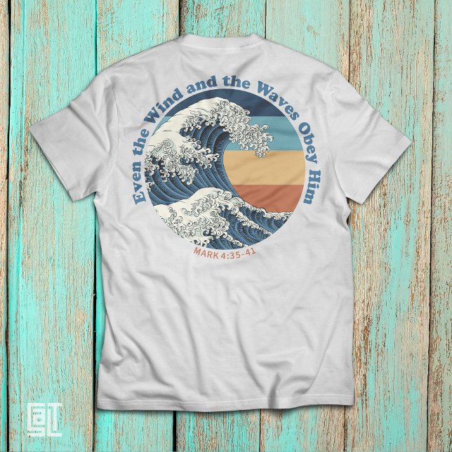 T-shirt Conception chrétienne de Jésus apaise la tempête W (Créateur téléchargé)