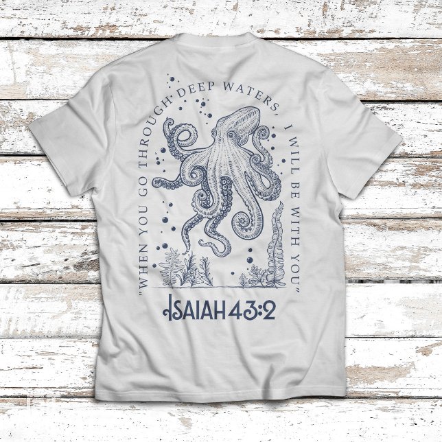 T-shirt Conception chrétienne de la pieuvre Eaux profondes (Créateur téléchargé)