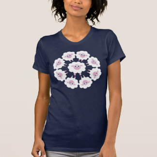 T-shirt Conception circulaire de moutons mignons de bande