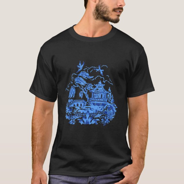 T-shirt Conception classique de la Chine de Willow bleue v (Devant)