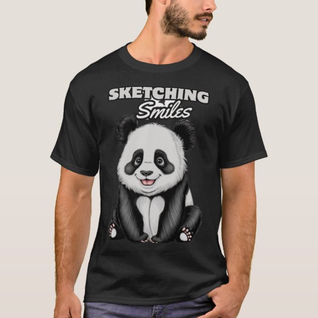 T-shirt Conception classique de la perfection Panda noir e (Devant)