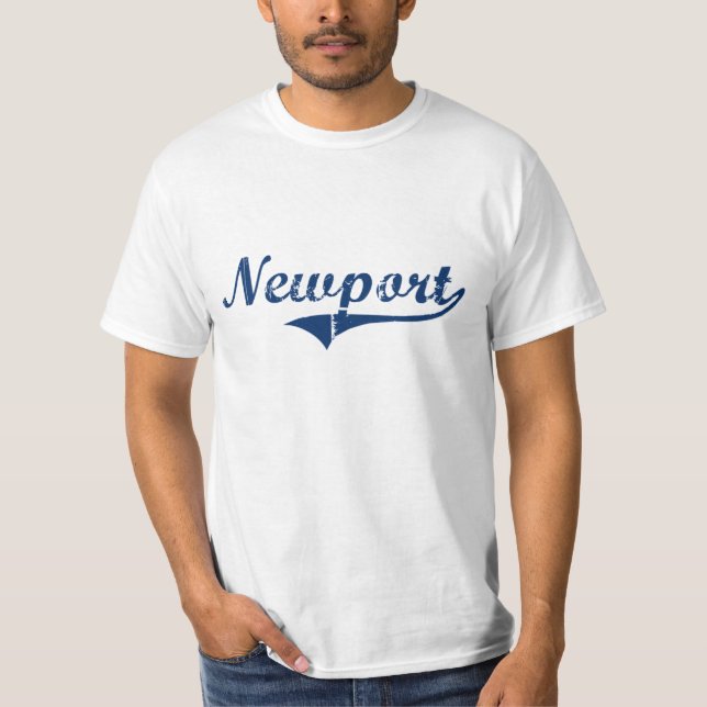 T-shirt Conception classique de Newport Île de Rhode (Devant)