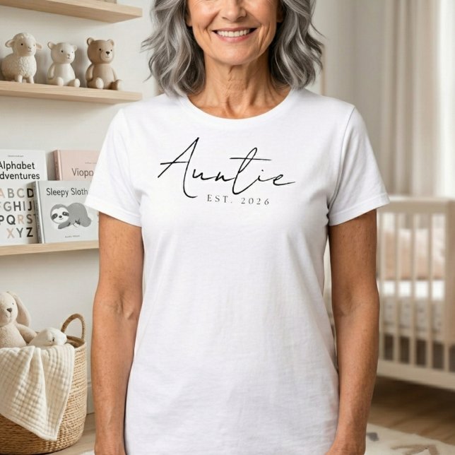 T-shirt Conception classique de script de famille d'année  (Créateur téléchargé)