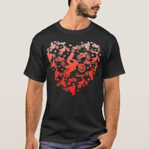 T-shirt Conception Coeur vintage Vélo Jour des Valentines