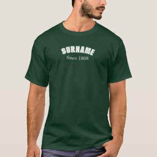 T-shirt Conception Collégiale de Nom de Famille