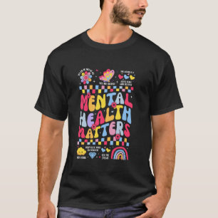 T-shirt Conception Colorée de Santé Mentale