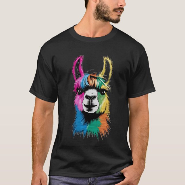 T-shirt Conception colorée du cheval (Devant)