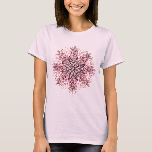 T-shirt Conception complexe de flocon de neige (Devant)