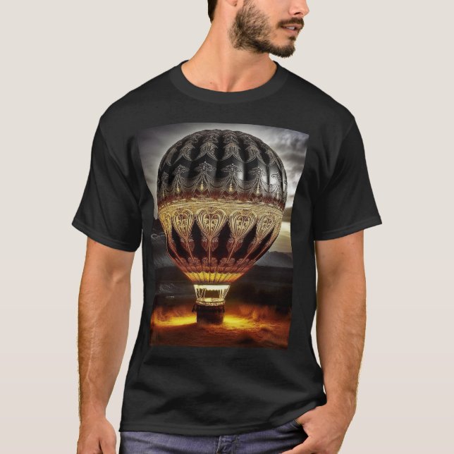 T-shirt Conception complexe sur montgolfière semi-transpar (Devant)